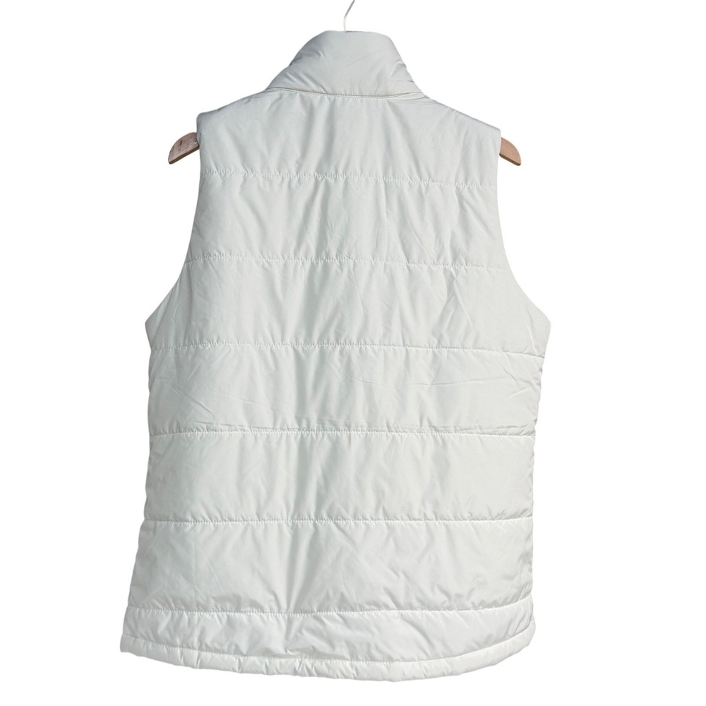 FedEx White Puffer Vest Large Workwear Embroidered Minimalist Essential Layers - Picture 3 of 7